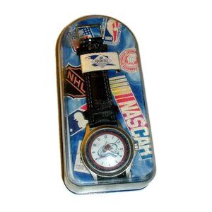 Colorado Avalanche Mens Leather Band Watch New Nhl Needs Battery